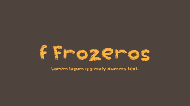 f Frozeros Font