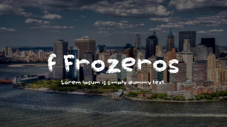 f Frozeros Font