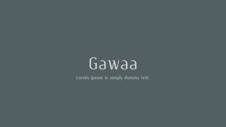 Gawaa Font Family