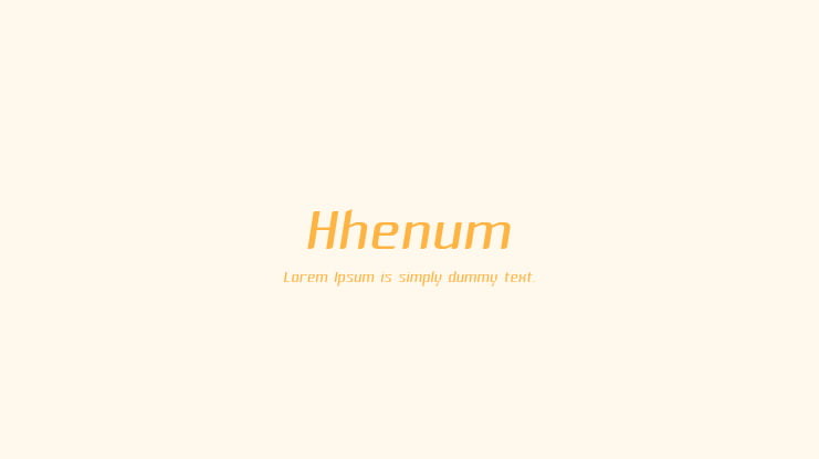 Hhenum Font Family