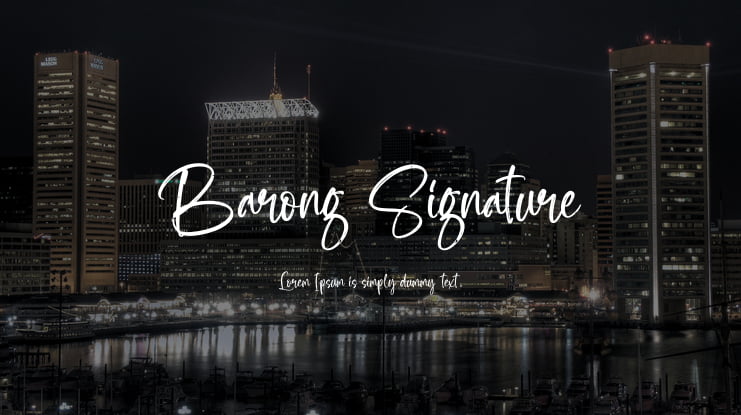 Barong Signature Font