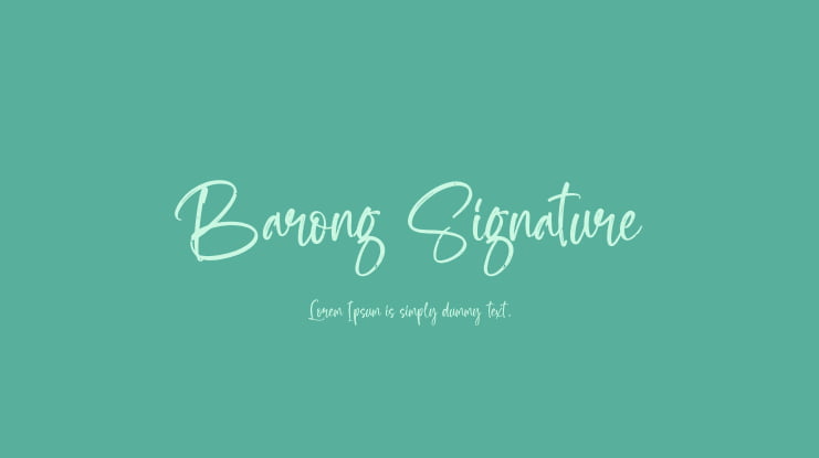 Barong Signature Font