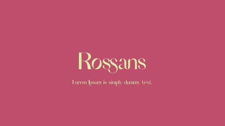 Rossans Font