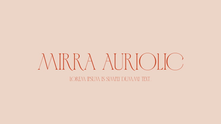 Mirra Auriolic Font