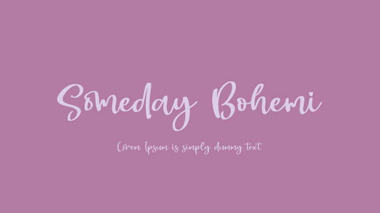 Someday Bohemi Font
