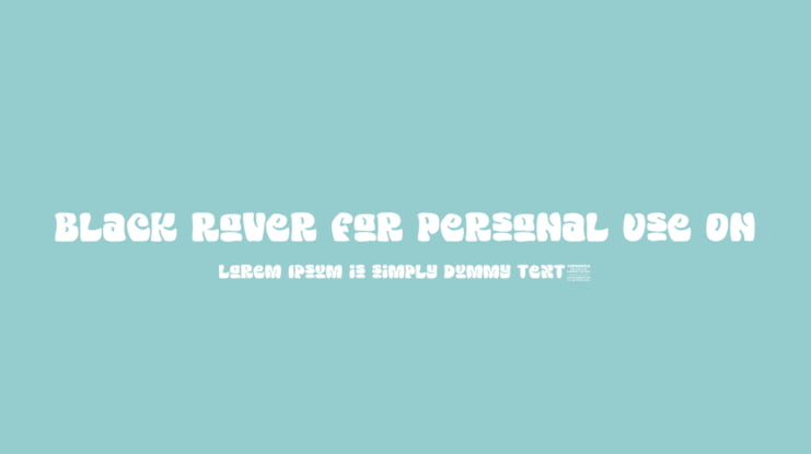 Black Rover For Personal Use On Font