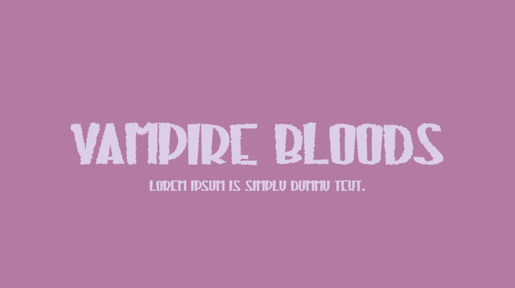 Vampire Bloods Font Family