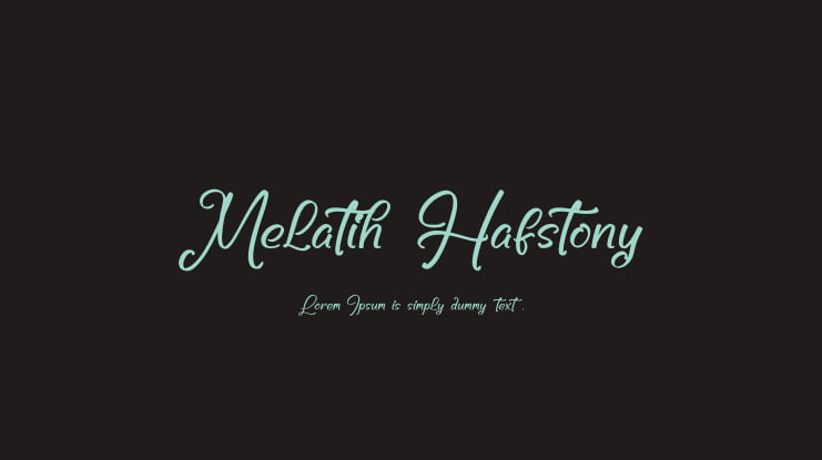 Melatih Hafstony Font