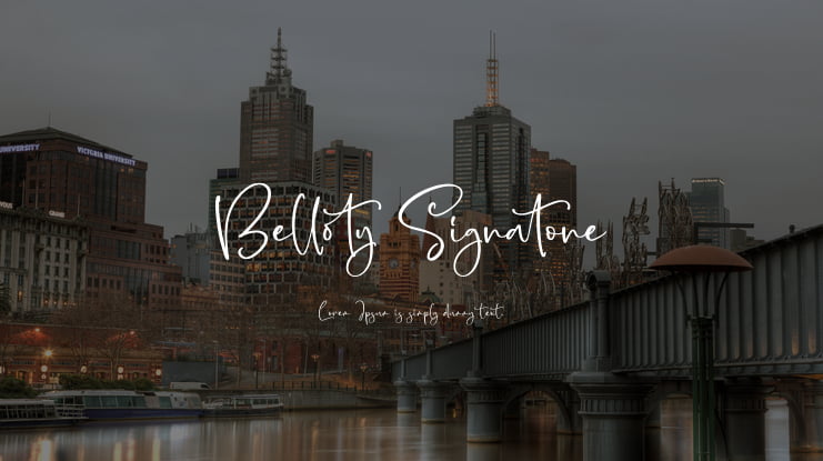 Belloty Signatone Font