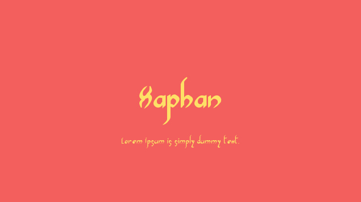 Xaphan Font Family