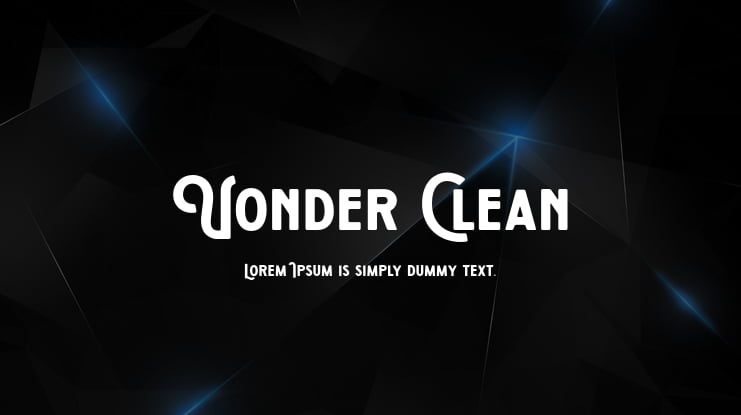 Vonder Clean Font