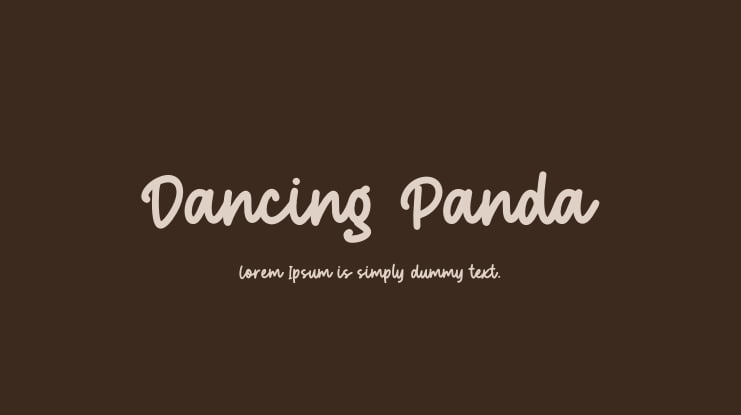 Dancing Panda Font
