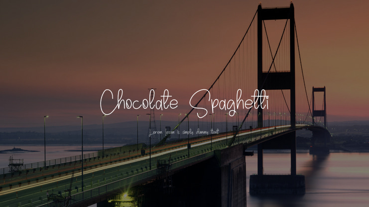 Chocolate Spaghetti Font