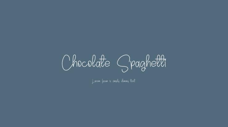 Chocolate Spaghetti Font