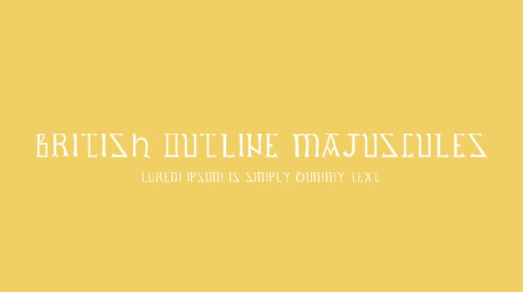 British Outline Majuscules Font