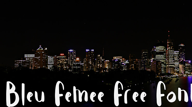 Bleu Femee Free Font