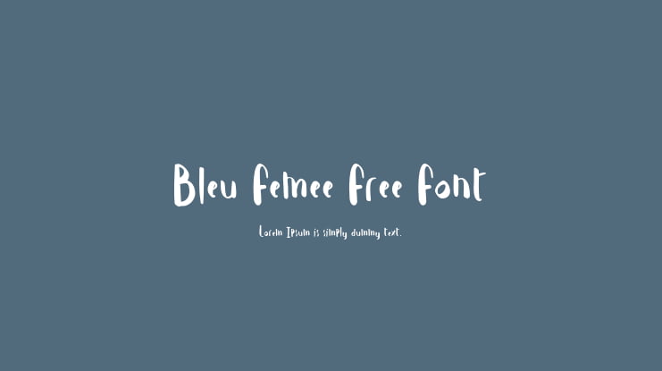 Bleu Femee Free Font