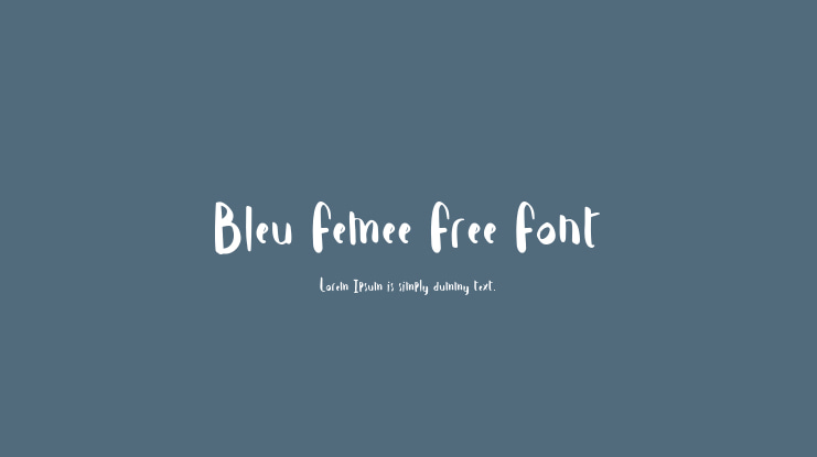 Bleu Femee Free Font