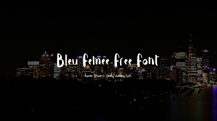 Bleu Femee Free Font
