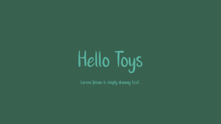Hello Toys Font
