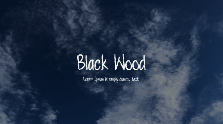 Black Wood Font