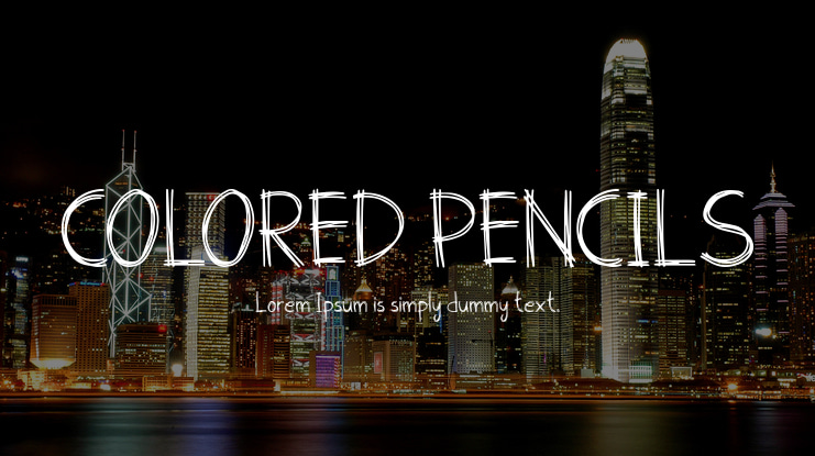 COLORED PENCILS Font