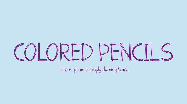 COLORED PENCILS Font