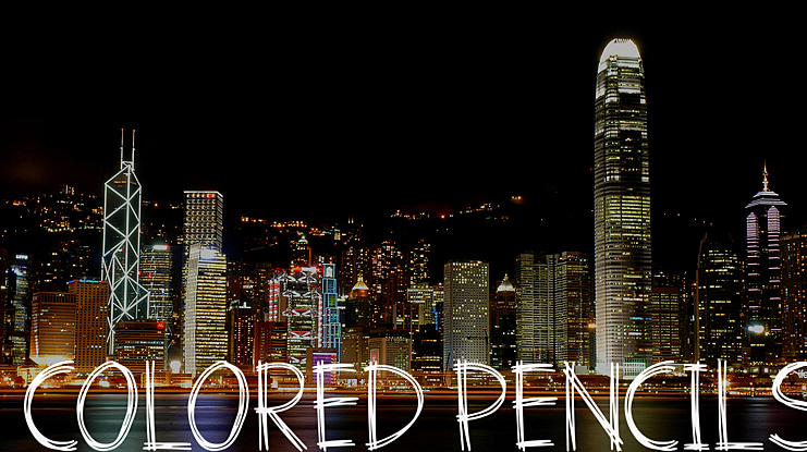 COLORED PENCILS Font
