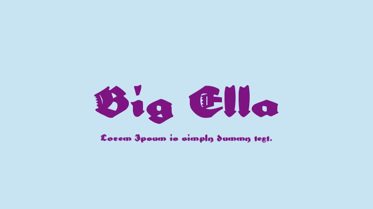 Big Ella Font