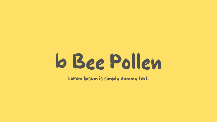 b Bee Pollen Font