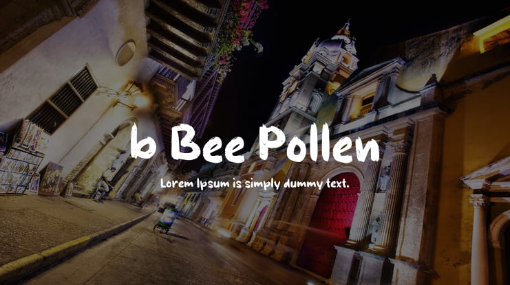 b Bee Pollen Font