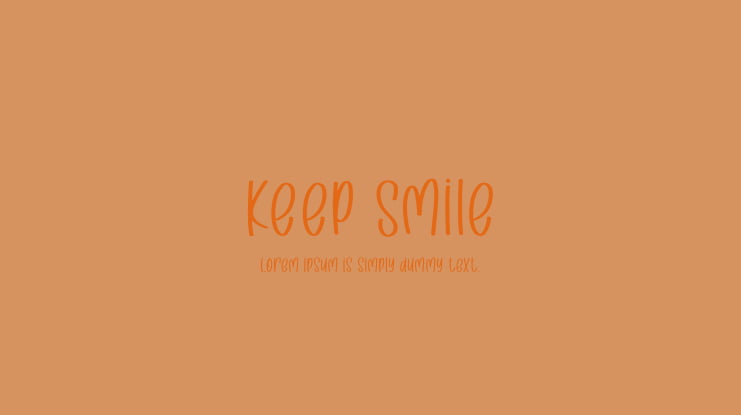 Keep Smile Font