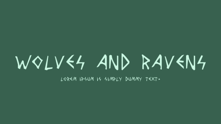 Wolves and Ravens Font Family