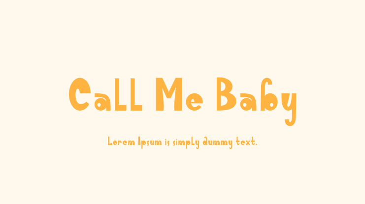Call Me Baby Font