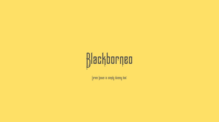 Blackborneo Font
