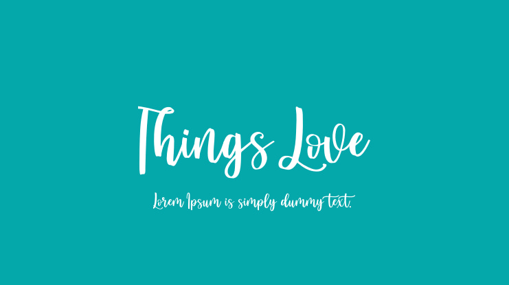 Things Love Font