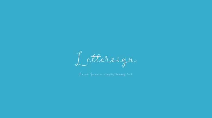 Lettersign Font