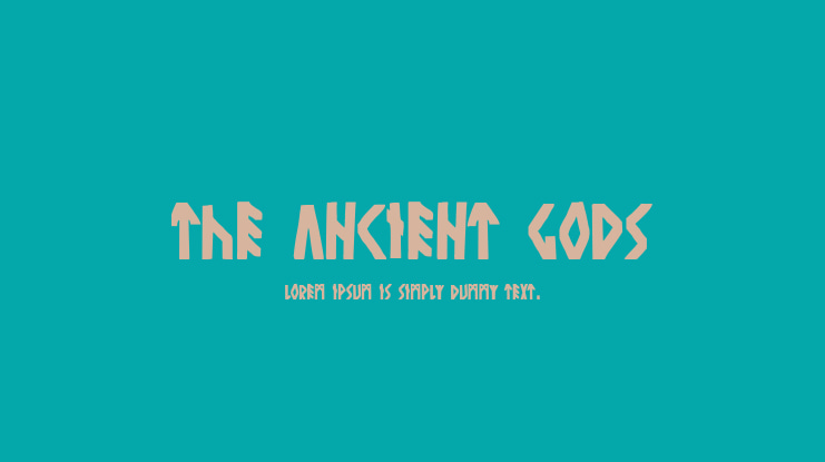 The Ancient Gods Font