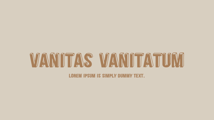 Vanitas Vanitatum Font