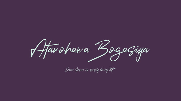 Atanohawa Bogasiya Font