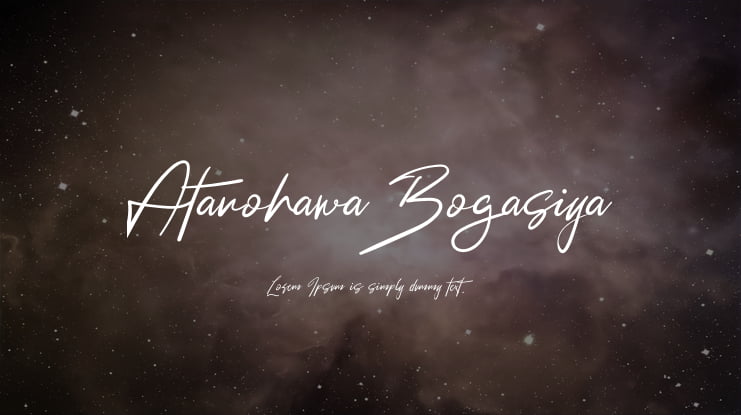 Atanohawa Bogasiya Font