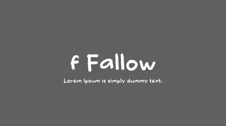 f Fallow Font