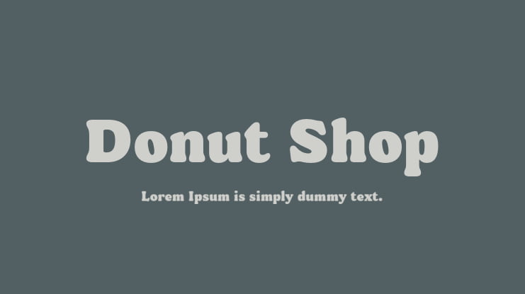 Donut Shop Font Family