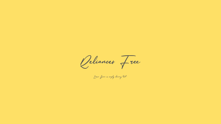 Reliances Free Font