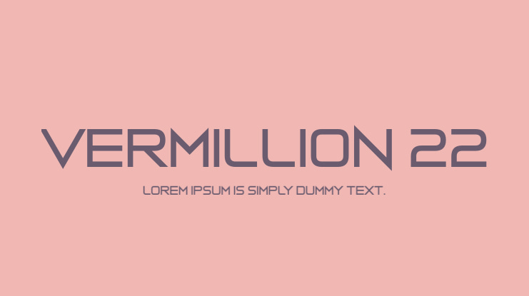 Vermillion 22 Font