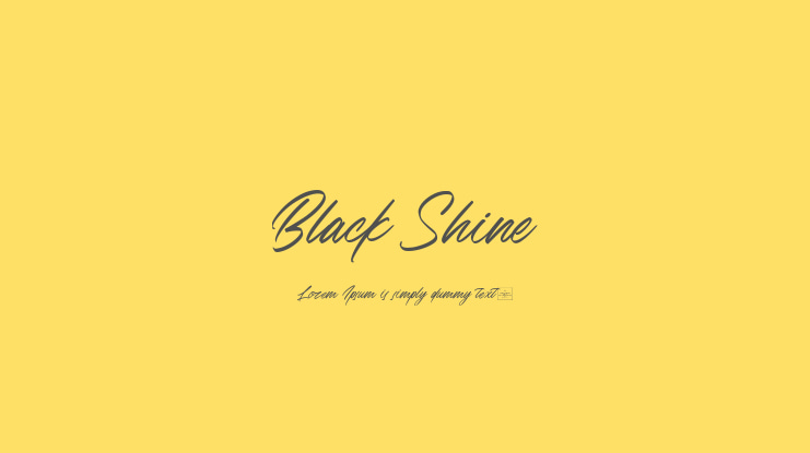 Black Shine Font