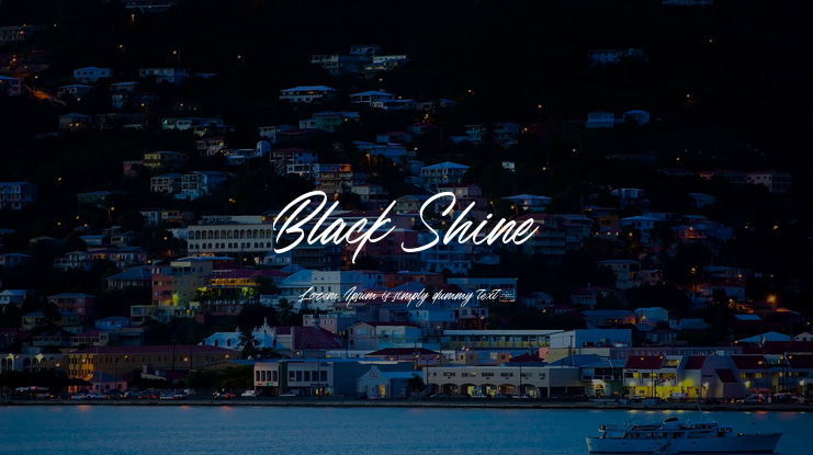 Black Shine Font