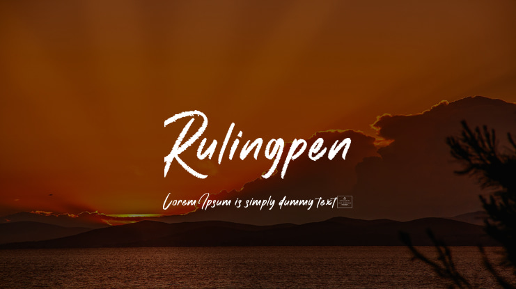 Rulingpen Font
