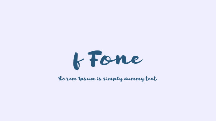 f Fone Font