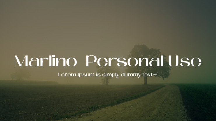 Marlino  Personal Use Font